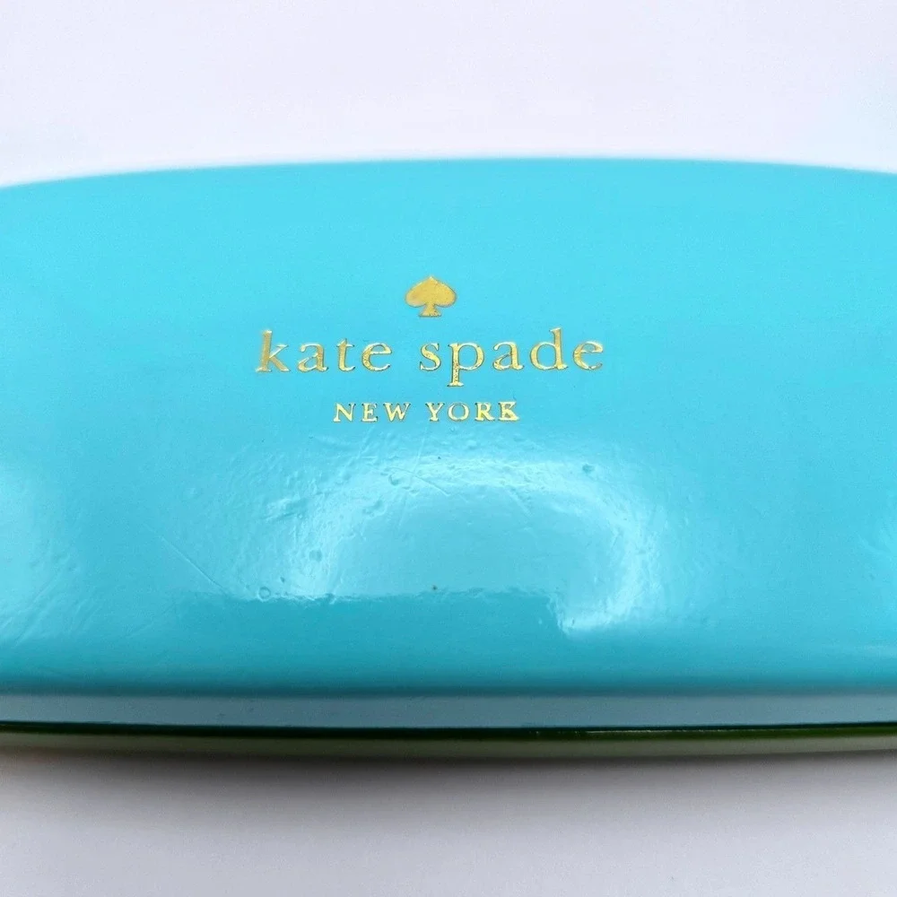 Kate Spade New York‎ Turquoise Blue and Green Hard Clamshell Eyeglasses Case